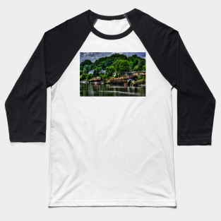 Barge Wreck  And Boats On The River Wear Baseball T-Shirt